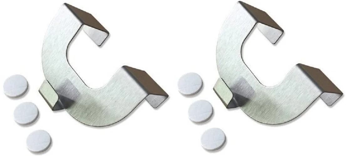 HOME WOHNIDEEN Gardinenhaken EDWARD Grau Metall 2er Pack für Ösenrollos - Bild 2