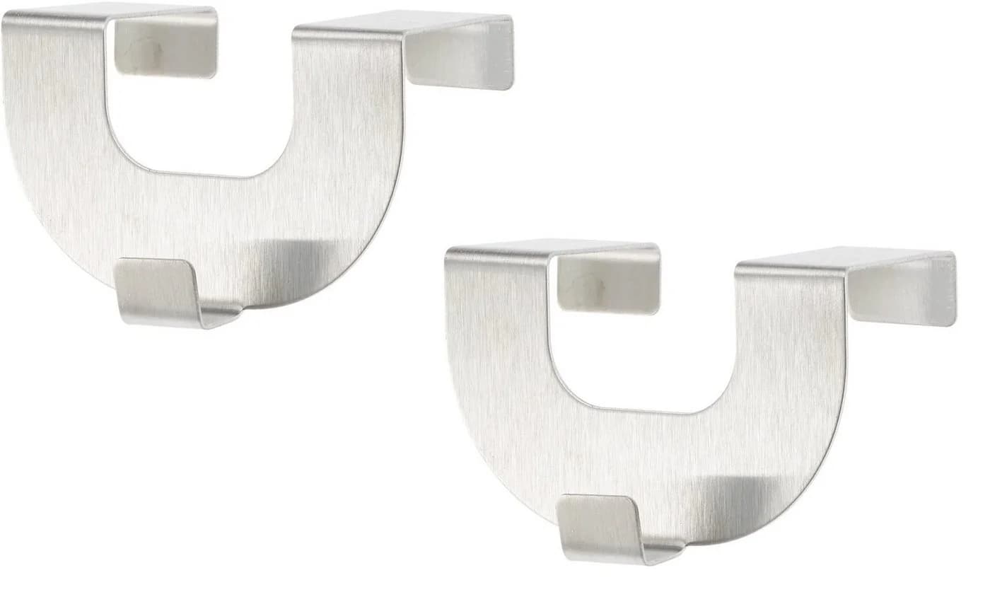 HOME WOHNIDEEN Gardinenhaken EDWARD Grau Metall 2er Pack für Ösenrollos - Bild 4