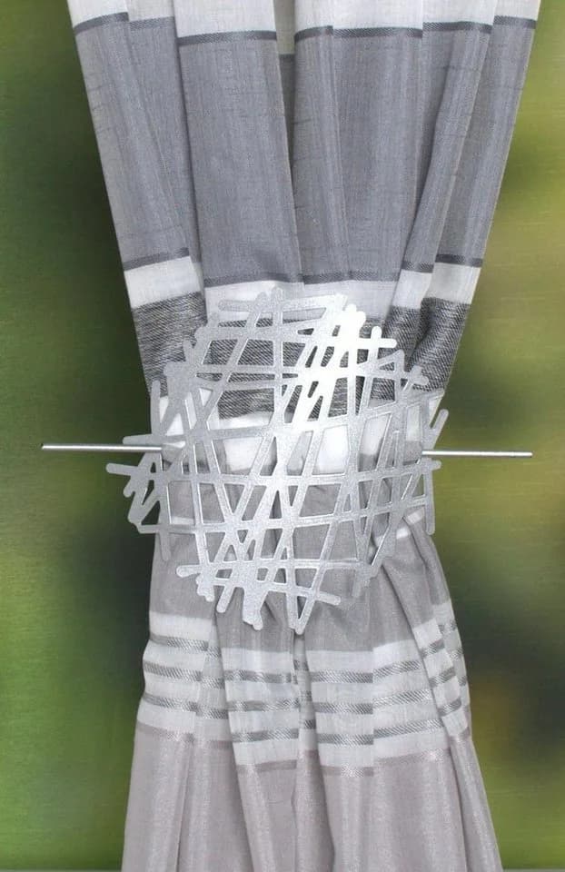 HOME WOHNIDEEN Raffhalter Silber Aluminium Gitter-Form