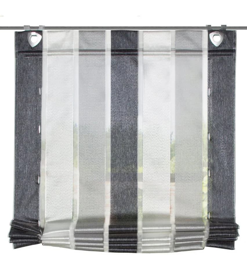 Home Wohnideen Raffrollo LOSANA Anthrazit 100% Polyester - Bild 4