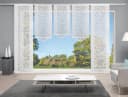 HOME WOHNIDEEN Schiebegardine JENNA 5-tlg. Klettband Halbtransparent Jacquard Set Bild 1