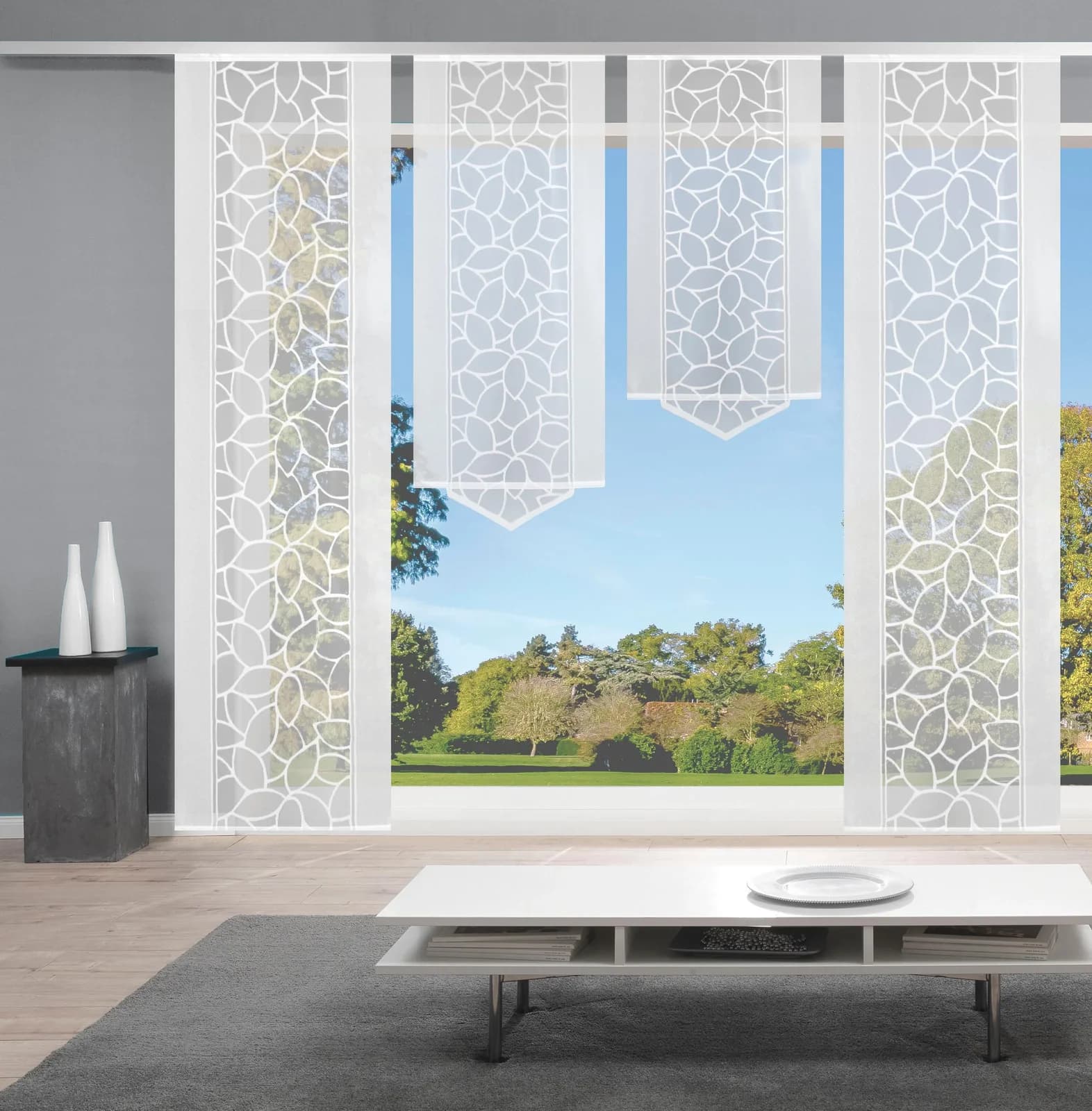 Schiebegardine HOME WOHNIDEEN JENNA Blätterdesign Polyester