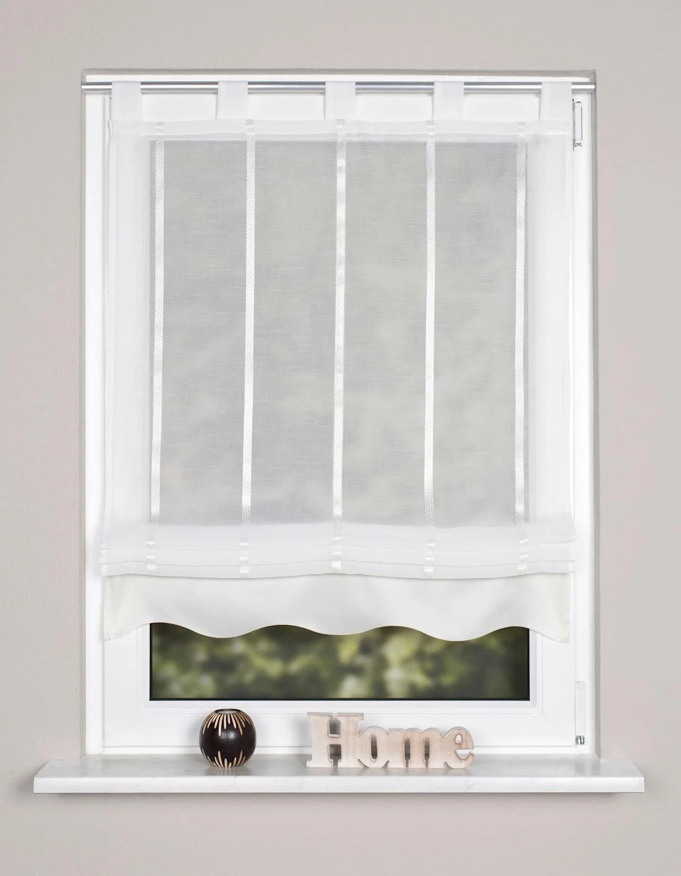 Raffrollo HOME WOHNIDEEN "KATHY" Beige Voile
