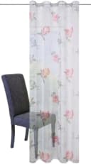 HOME WOHNIDEEN Amore Gardine Rosa Rosenmotiv Voile Bild 1