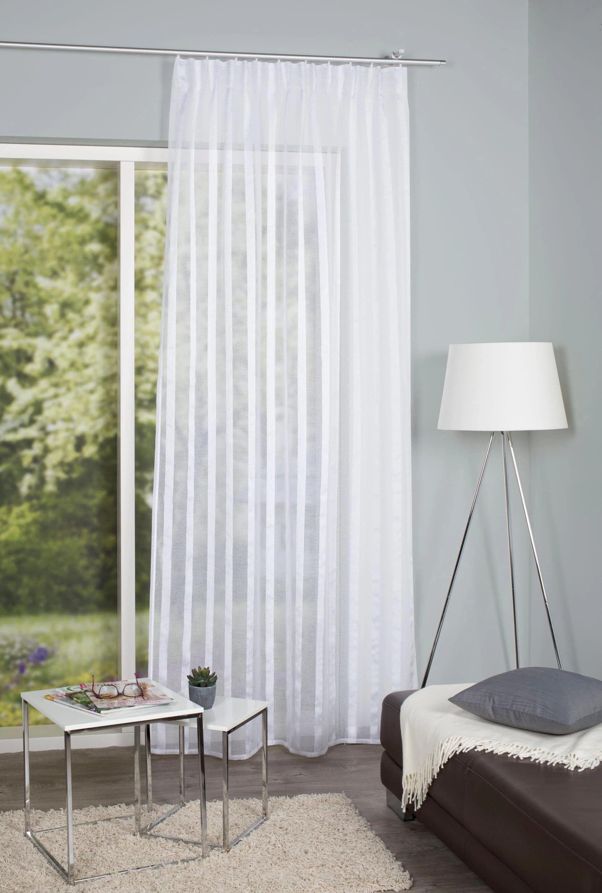 HOME WOHNIDEEN Gardine EIKE Multifunktionsband Halbtransparent 245x140 cm