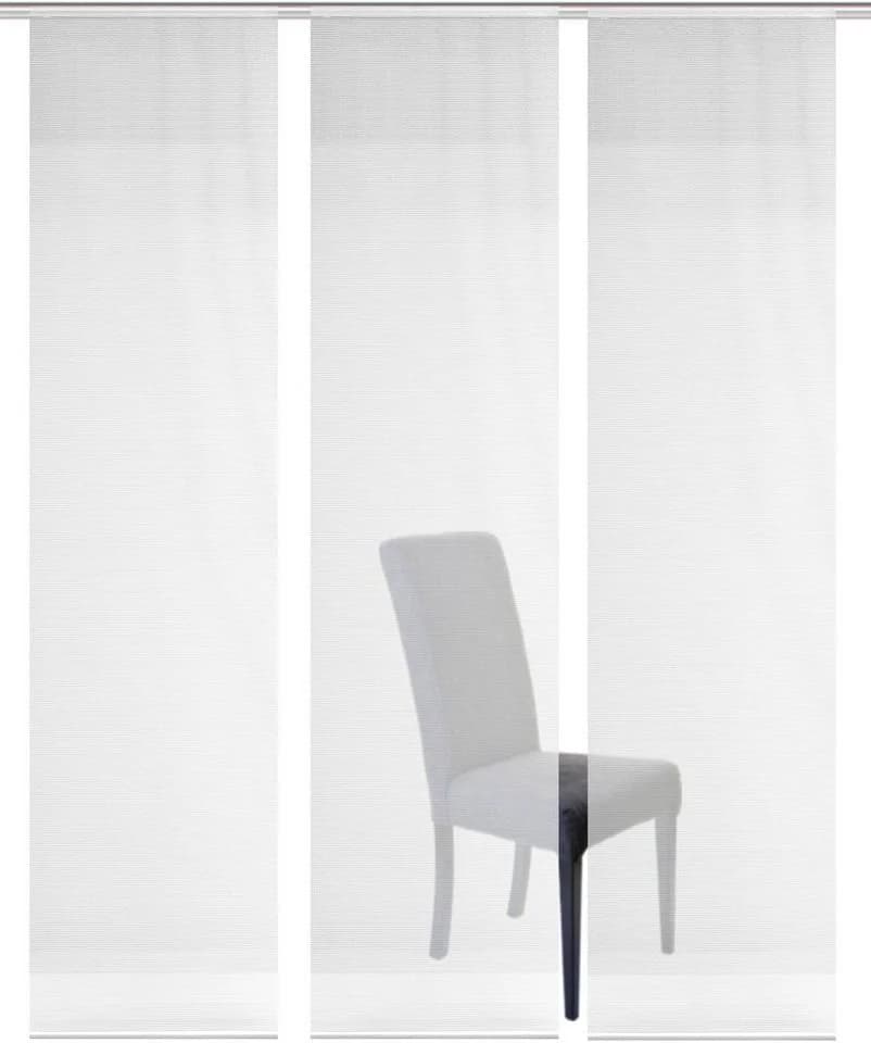 Schiebegardine VISION S 3er Set Weiß Polyester Kürzbar