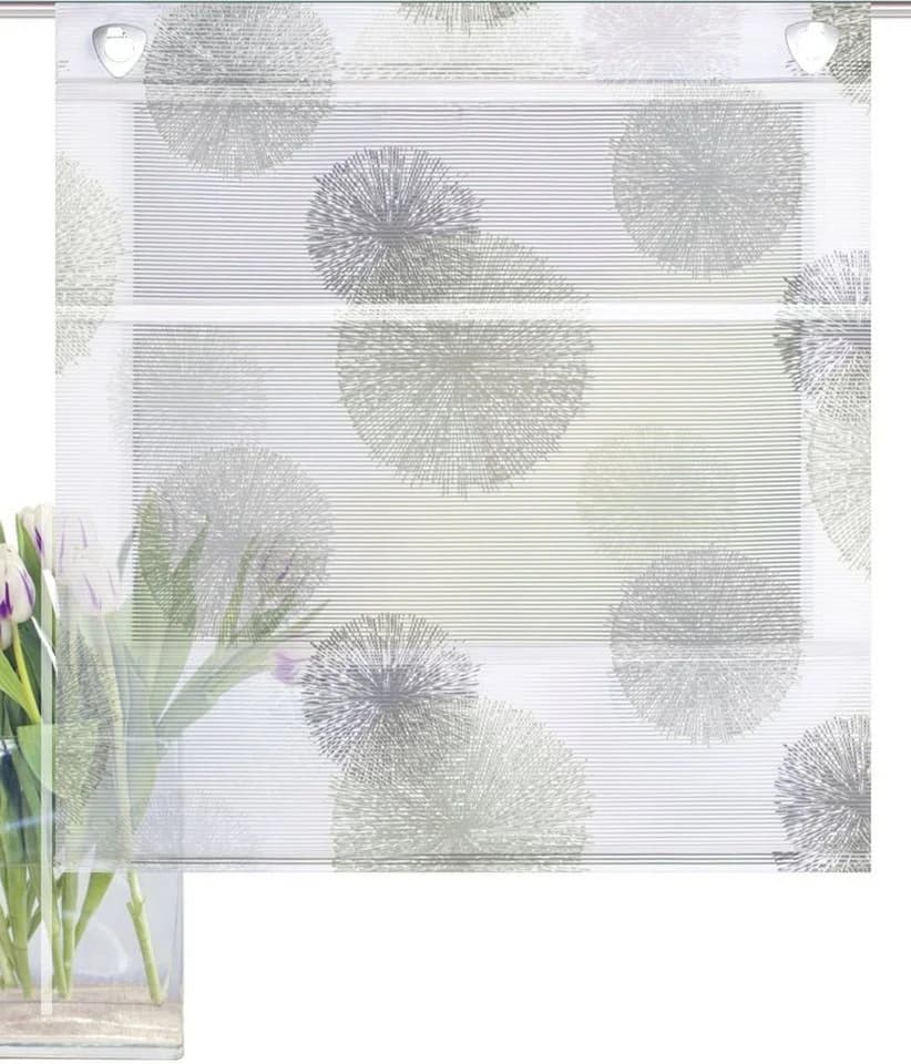 HOME WOHNIDEEN Raffrollo RAWLINS Grau Magnetrollo Bambus-Optik - Bild 4