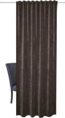 HOME BASICS Vorhang WOLLY Grau Thermo Chenille Abdunkelnd Bild 3