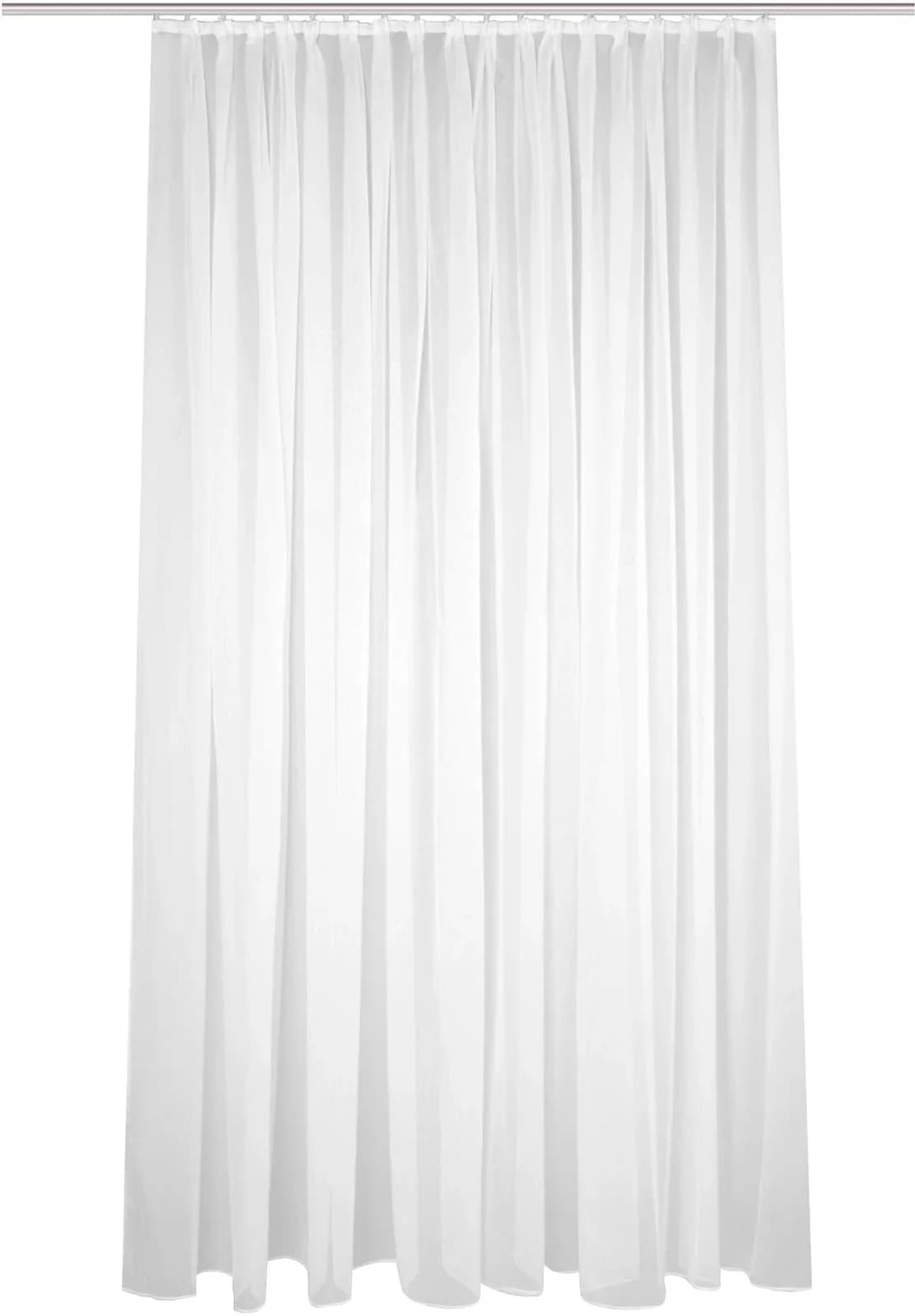 HEINE HOME Gardine Weiß Polyester mit Faltenband