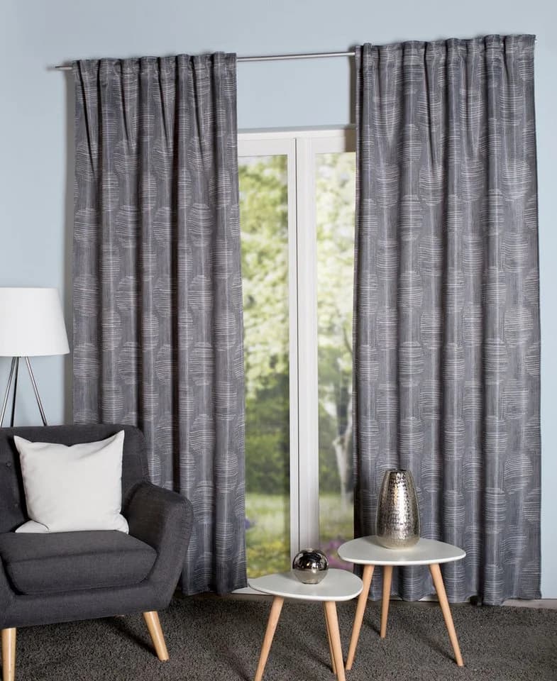 Home Wohnideen Vorhang OWINA Grau Verdunklungsschal Polyester - Bild 2