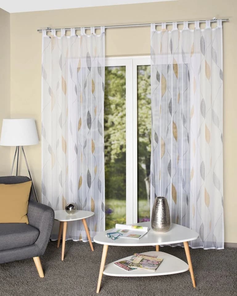 HOME WOHNIDEEN Vorhang PAOLO Gelb Voile Schlaufenschal - Bild 2