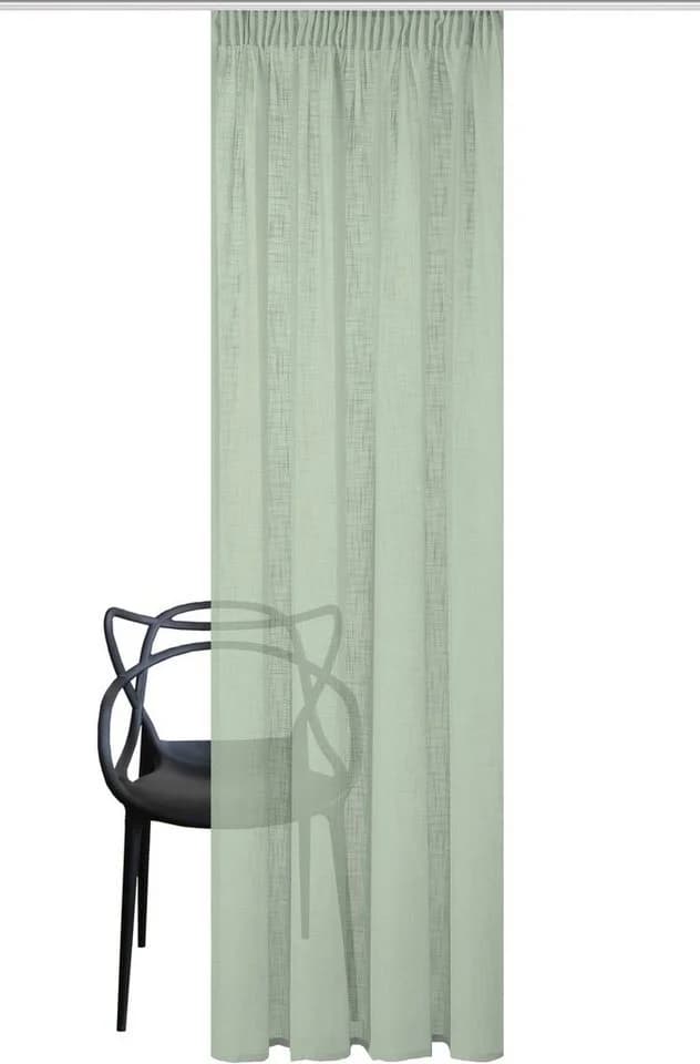 HOME BASICS Vorhang SOFTY Grün Polyester Uni Gardine
