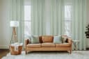 HOME BASICS Vorhang SOFTY Grün Polyester Uni Gardine Bild 2