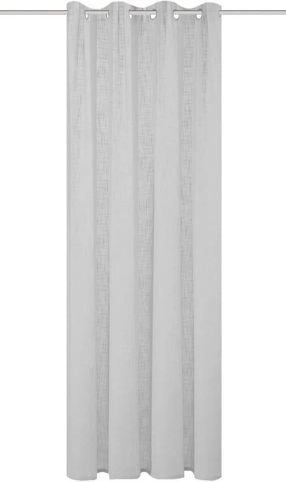 HOME BASICS Vorhang SOFTY Grau Ösenschal 140x160cm - Bild 3