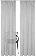 HOME BASICS Vorhang SOFTY 2er Pack Grau Polyester Bild 1