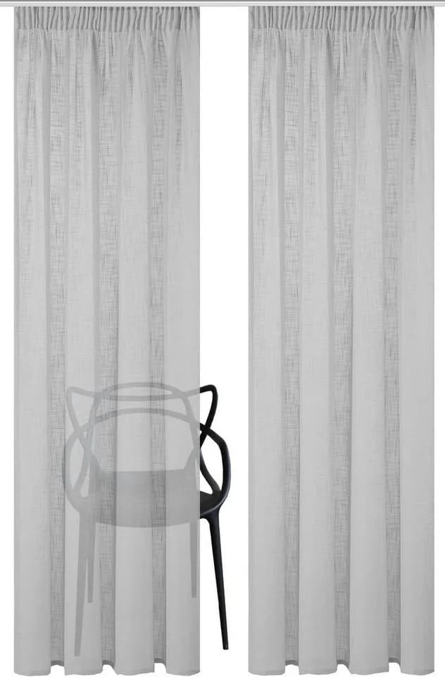 HOME BASICS Vorhang SOFTY 2er Pack Grau Polyester