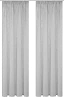 HOME BASICS Vorhang SOFTY 2er Pack Grau Polyester Bild 3