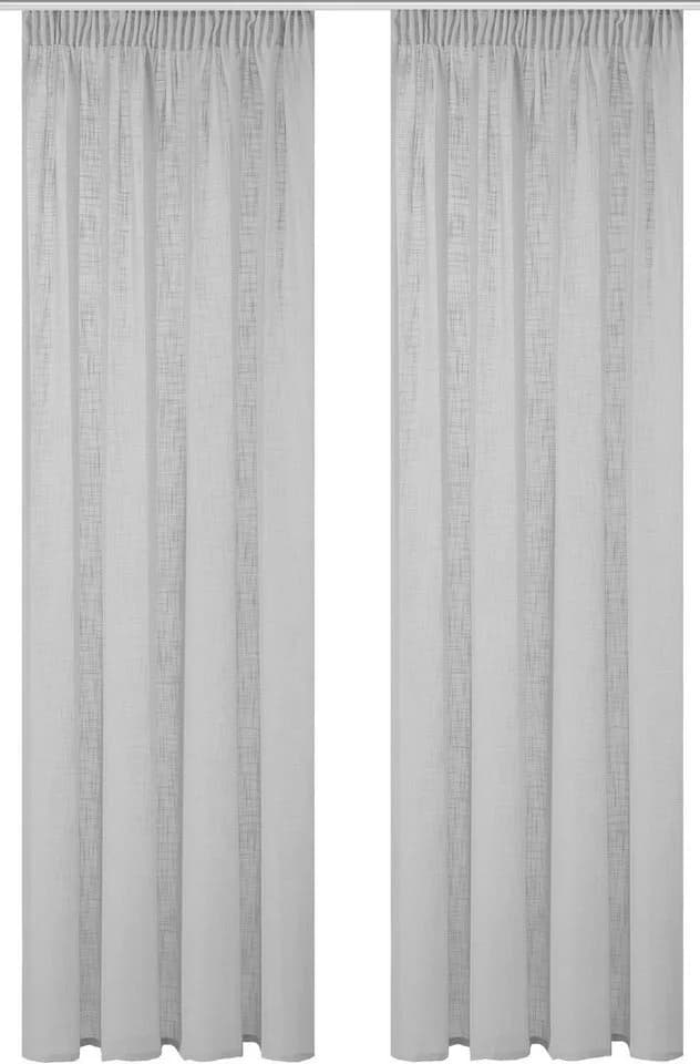 HOME BASICS Vorhang SOFTY 2er Pack Grau Polyester - Bild 3