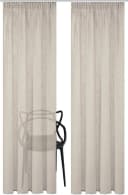 HOME BASICS Vorhang SOFTY 2er Pack Grau Taupe Polyester Bild 1