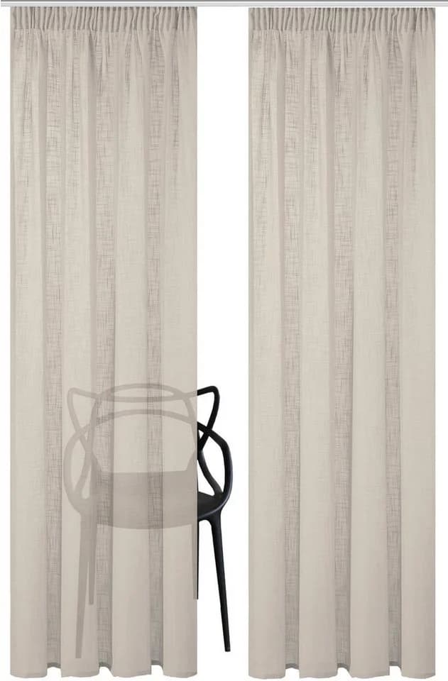 HOME BASICS Vorhang SOFTY 2er Pack Grau Taupe Polyester