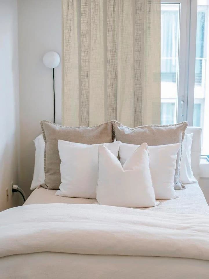 HOME BASICS Vorhang SOFTY 2er Pack Grau Taupe Polyester - Bild 4