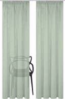 HOME BASICS SOFTY Vorhang 2er Pack Grün Polyester Bild 2