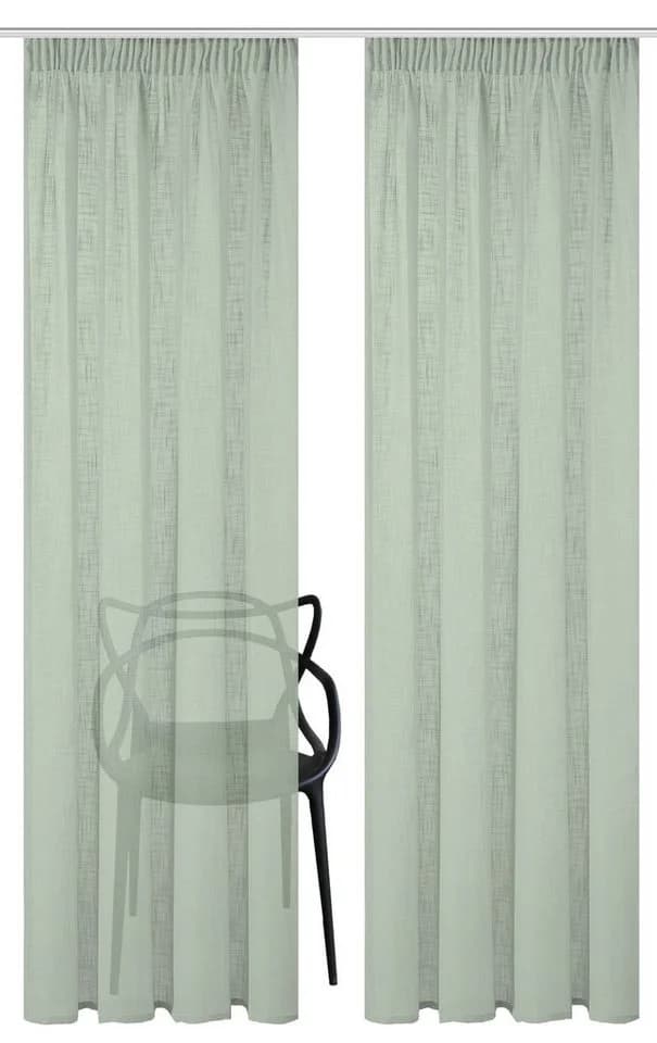 HOME BASICS SOFTY Vorhang 2er Pack Grün Polyester - Bild 3