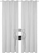 HOME BASICS Vorhang SOFTY 2er Pack Grau Polyester Ösen Bild 1