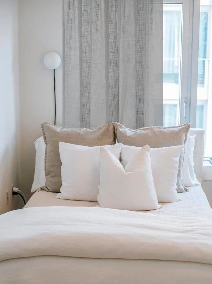 HOME BASICS Vorhang SOFTY 2er Pack Grau Polyester Ösen - Bild 4