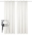 HOME BASICS SOFTY Vorhang 2er Pack Weiß Uni Bild 1