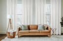 HOME BASICS SOFTY Vorhang 2er Pack Weiß Uni Bild 2