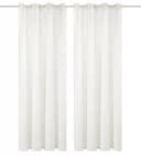 HOME BASICS SOFTY Vorhang 2er Pack Weiß Uni Bild 3