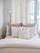 HOME BASICS SOFTY Vorhang 2er Pack Weiß Uni Bild 4