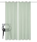 HOME BASICS Vorhang SOFTY 2er Pack Grün Polyester Gardinen Bild 1
