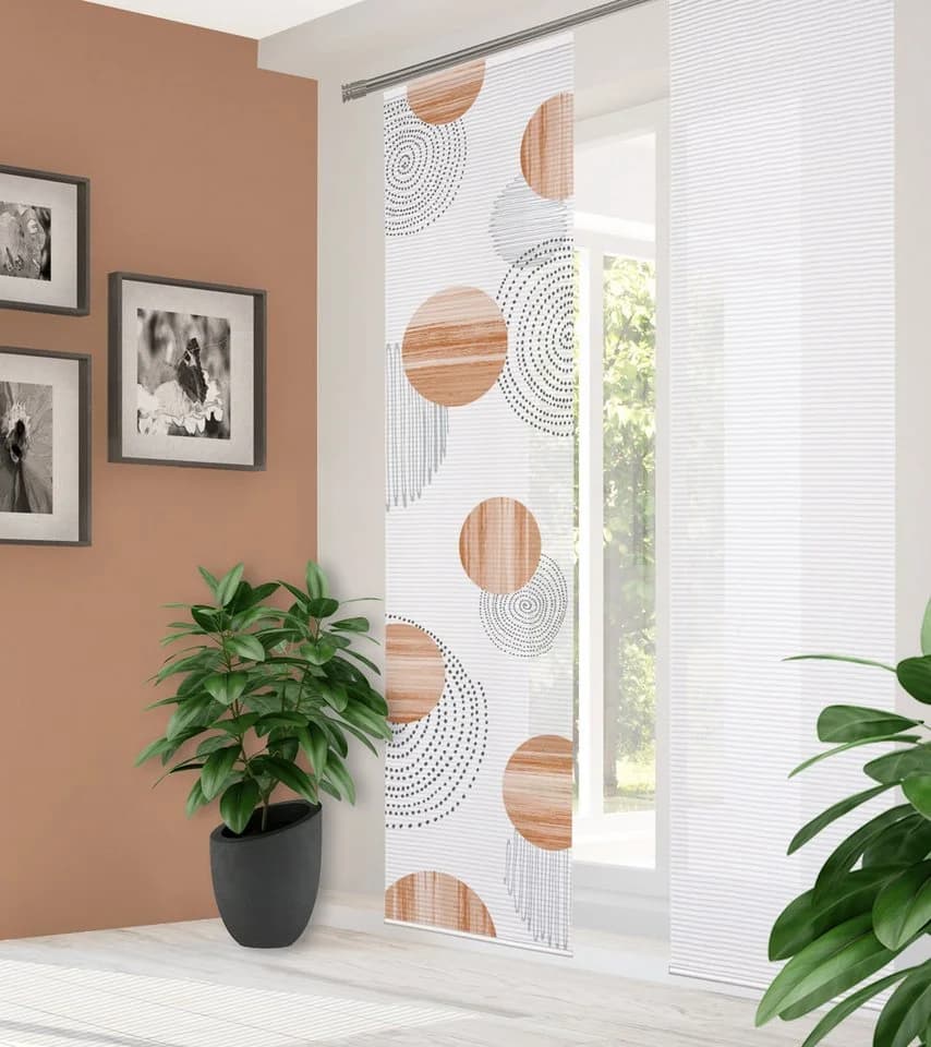 HOME IN GREEN Schiebegardine NEOMI kupfer Polyester