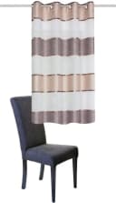 HOME WOHNIDEEN Vorhang WALTER Cappuccino Querstreifen Polyester Ösenschal Bild 4