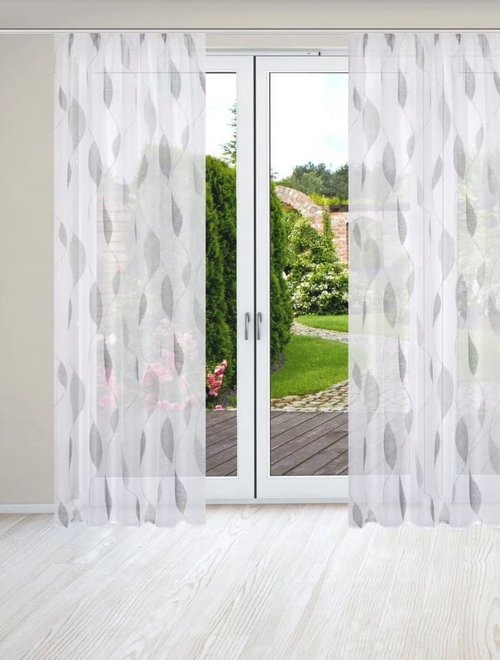 HOME WOHNIDEEN Vorhang PAOLO Grau Transparent Voile 2er Pack