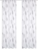 HOME WOHNIDEEN Vorhang PAOLO Grau Transparent Voile 2er Pack Bild 2