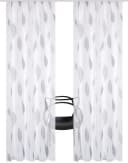 HOME WOHNIDEEN Vorhang PAOLO Grau Transparent Voile 2er Pack Bild 3