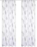 HOME WOHNIDEEN Vorhang PAOLO Grau Transparent Voile 2er Pack Bild 4