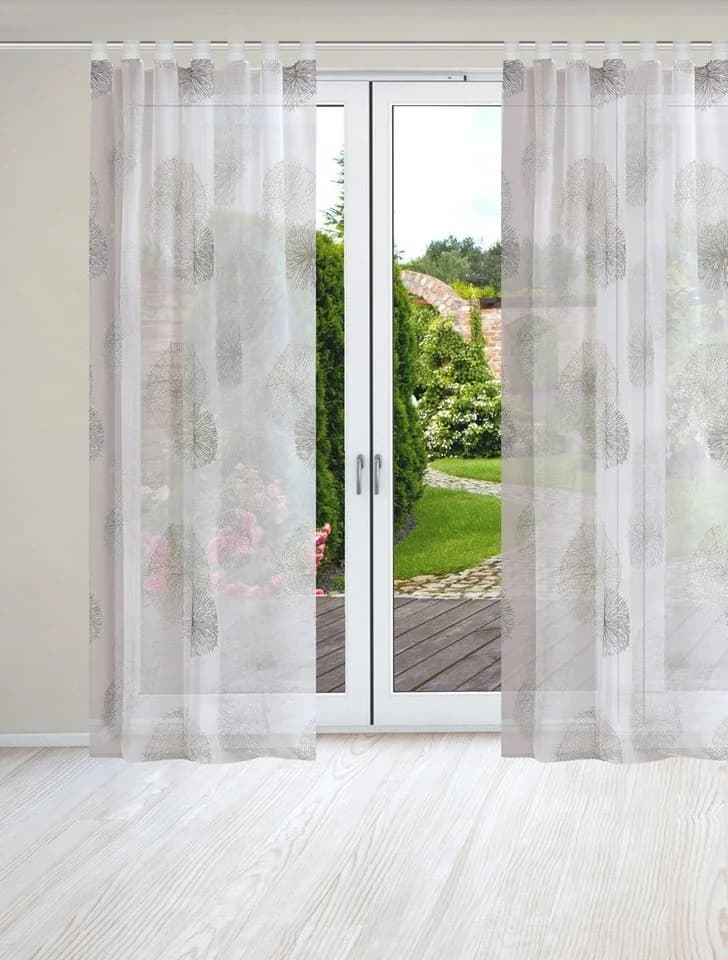HOME WOHNIDEEN RAWLINS Vorhang Grau 2er Pack Schlaufenschal