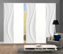 HOME WOHNIDEEN Schiebegardine LAURINA 5er Set Grau Seidenoptik Bild 2