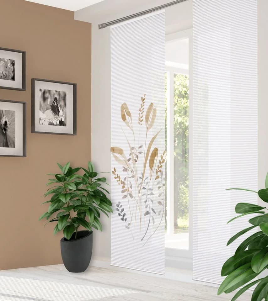 HOME IN GREEN Schiebegardine Ayene Beige Sand 60x245 cm