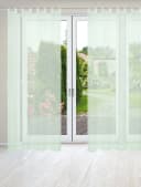 HOME WOHNIDEEN Vorhang NESSI 2er Pack Grün Uni Voile Bild 3