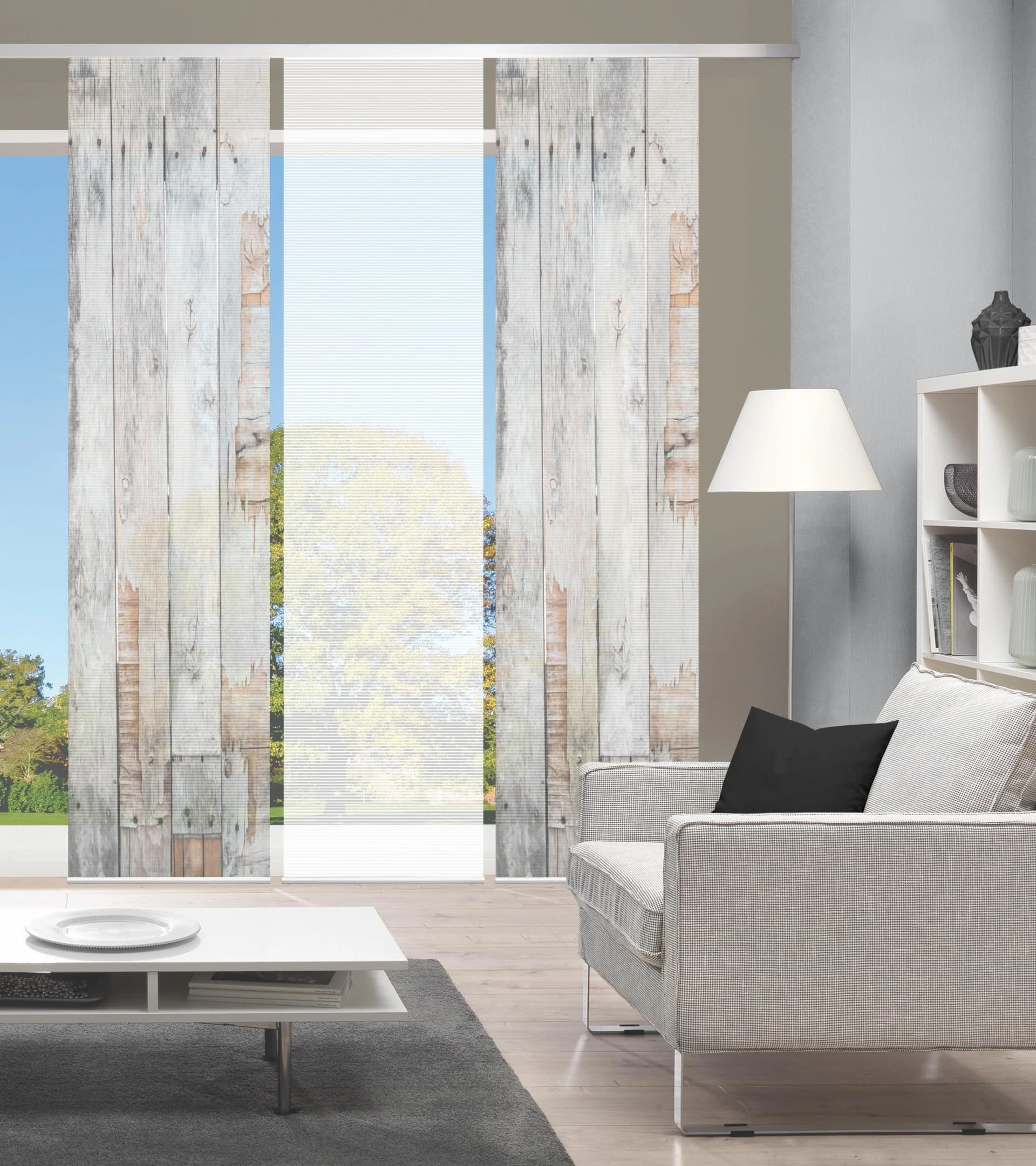 Vision Schiebegardine LIZZA Bambus Optik Beige 260cm