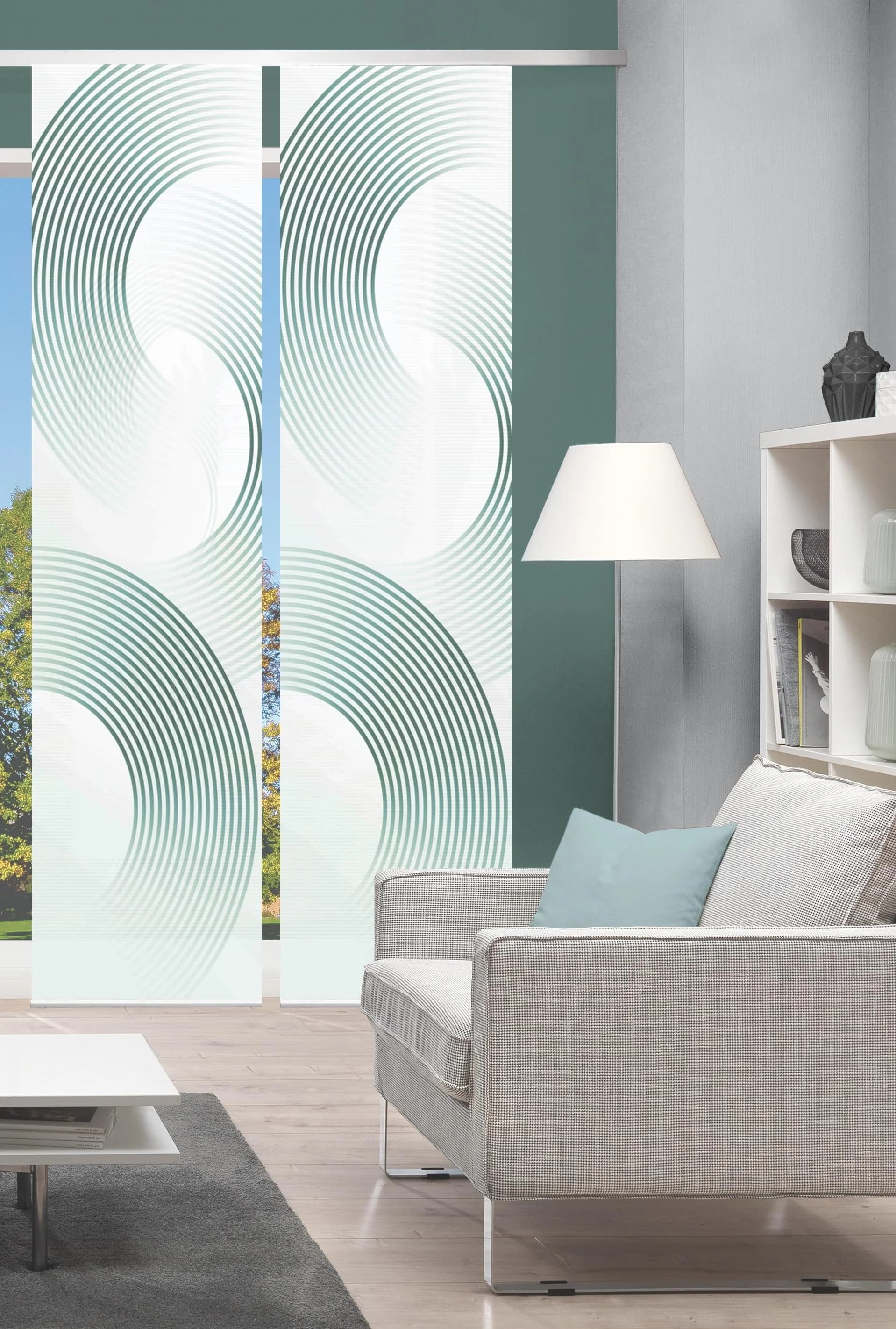 Vision Schiebegardine BEXON Blau Bambus Digitaldruck - Bild 5