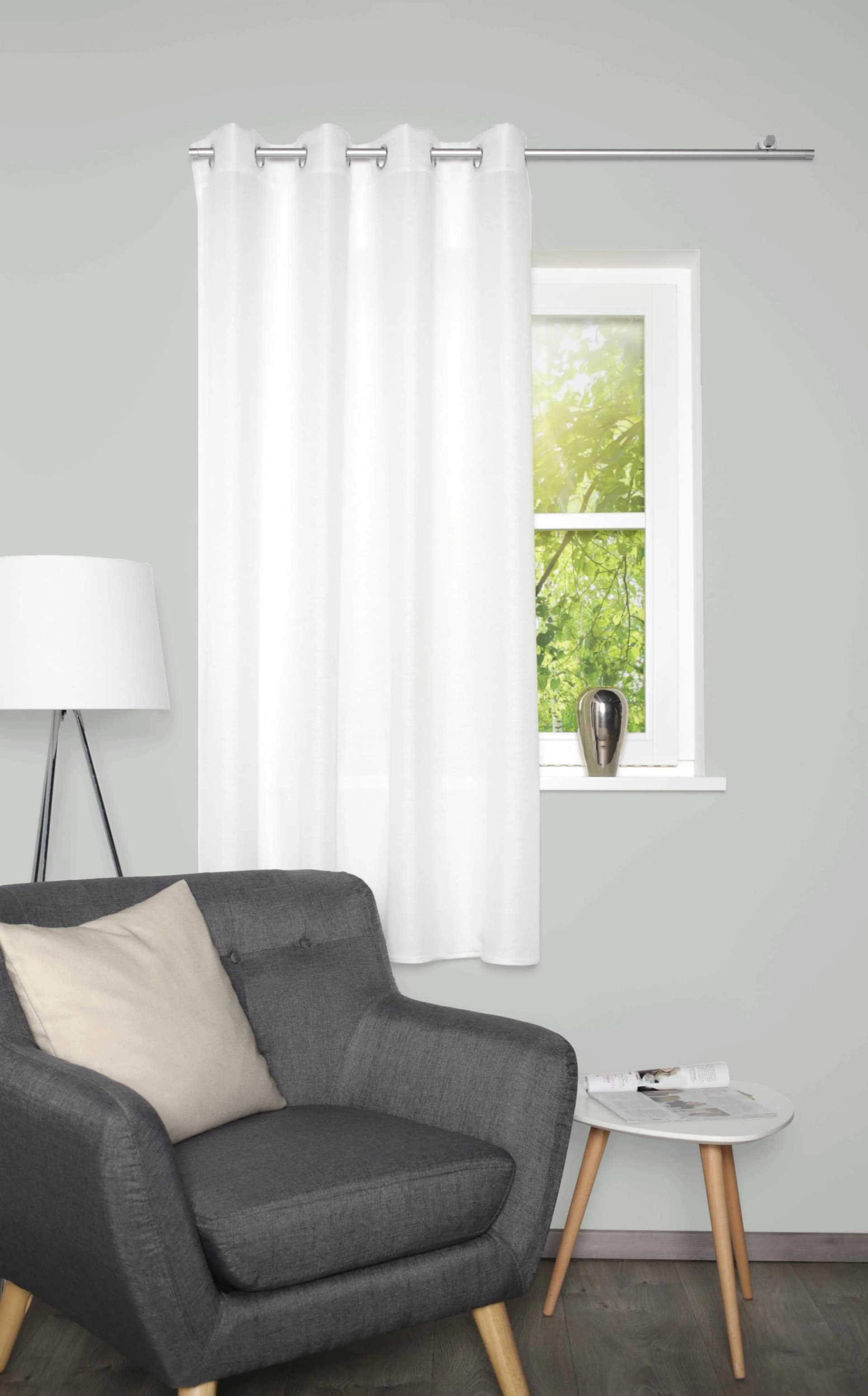 HOME BASICS Vorhang BENOGA Wollweiß