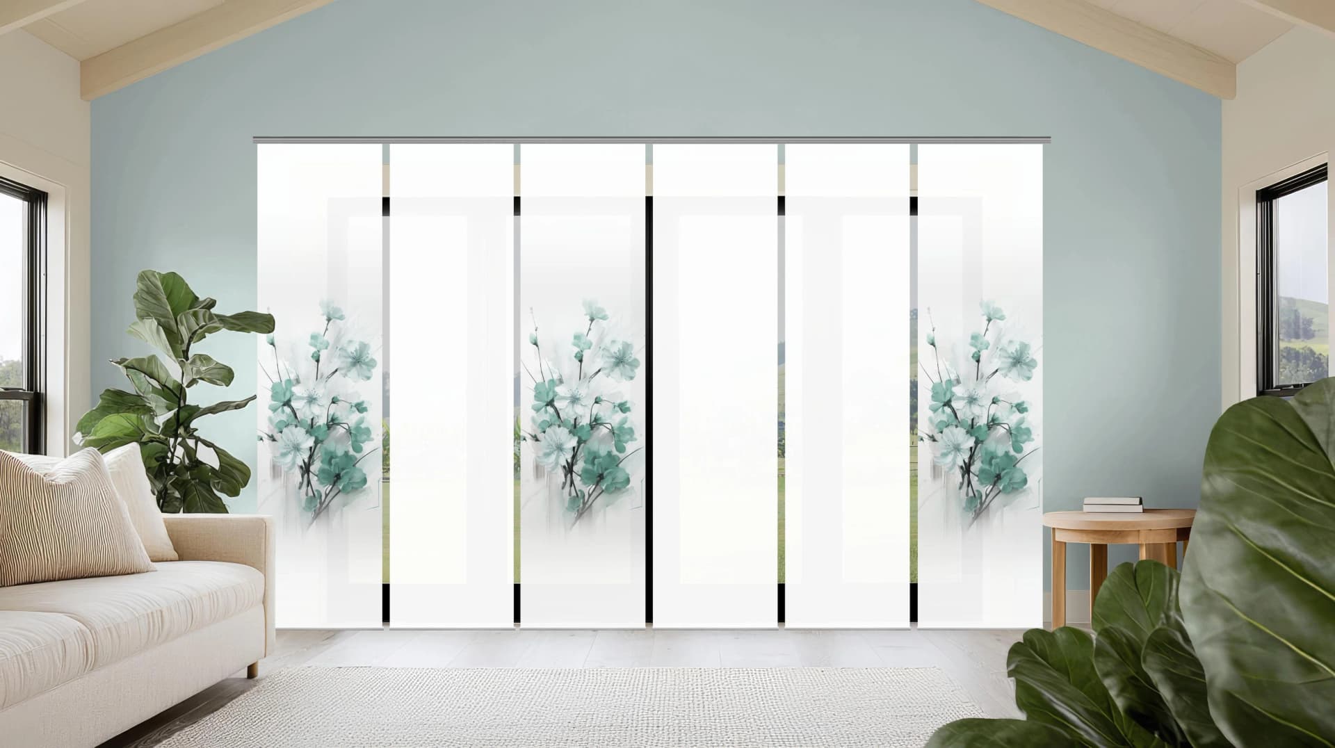 Schiebegardine HOME WOHNIDEEN LOTUS Mint Seidenoptik