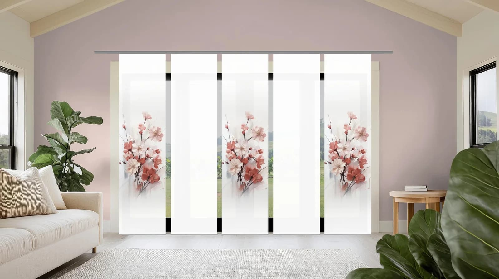 Schiebegardine HOME WOHNIDEEN LOTUS Altrose Seidenoptik