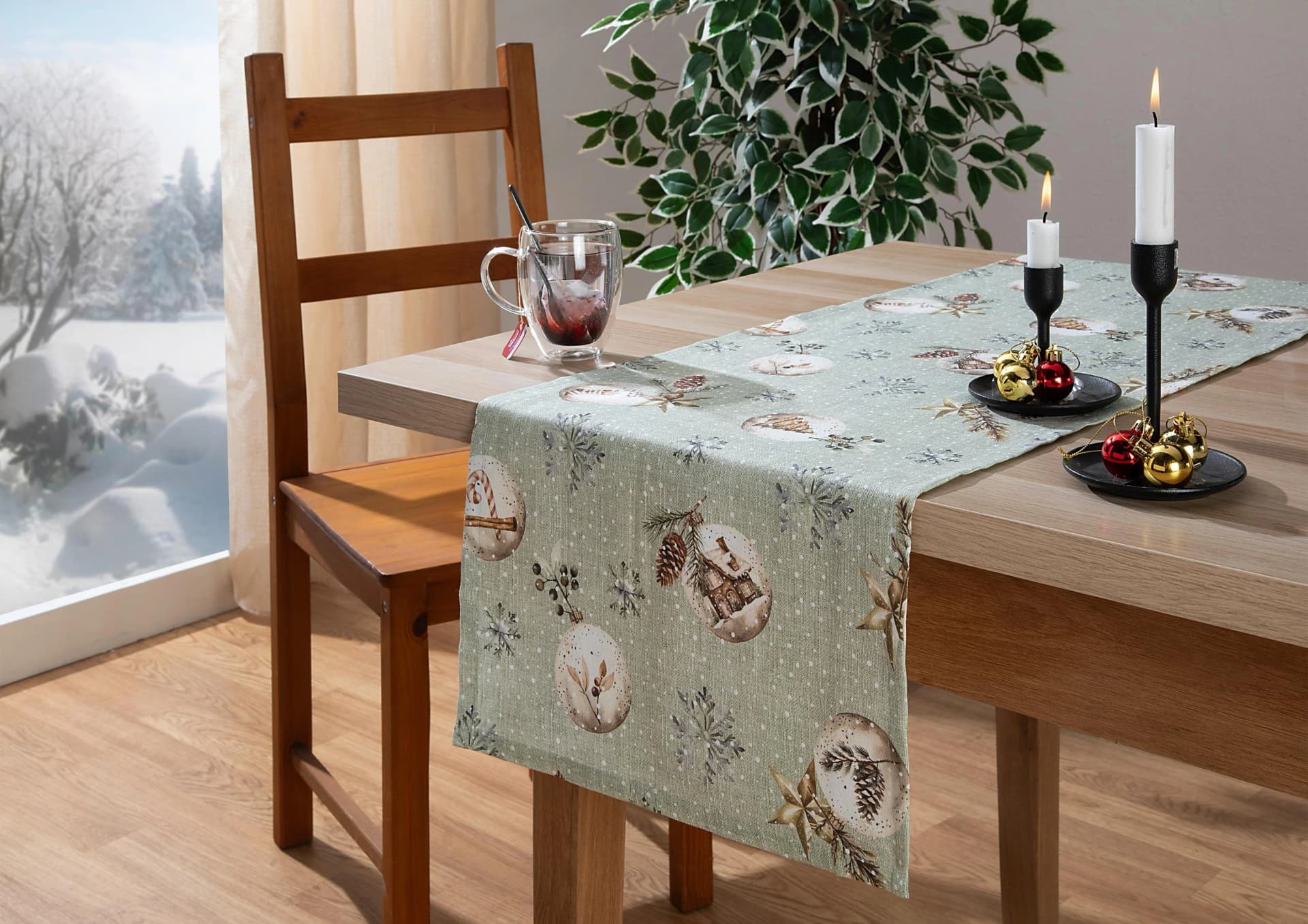 HOME WOHNIDEEN Tischläufer FELIZ NAVIDAD 1-tlg. Dekostoff bedruckt